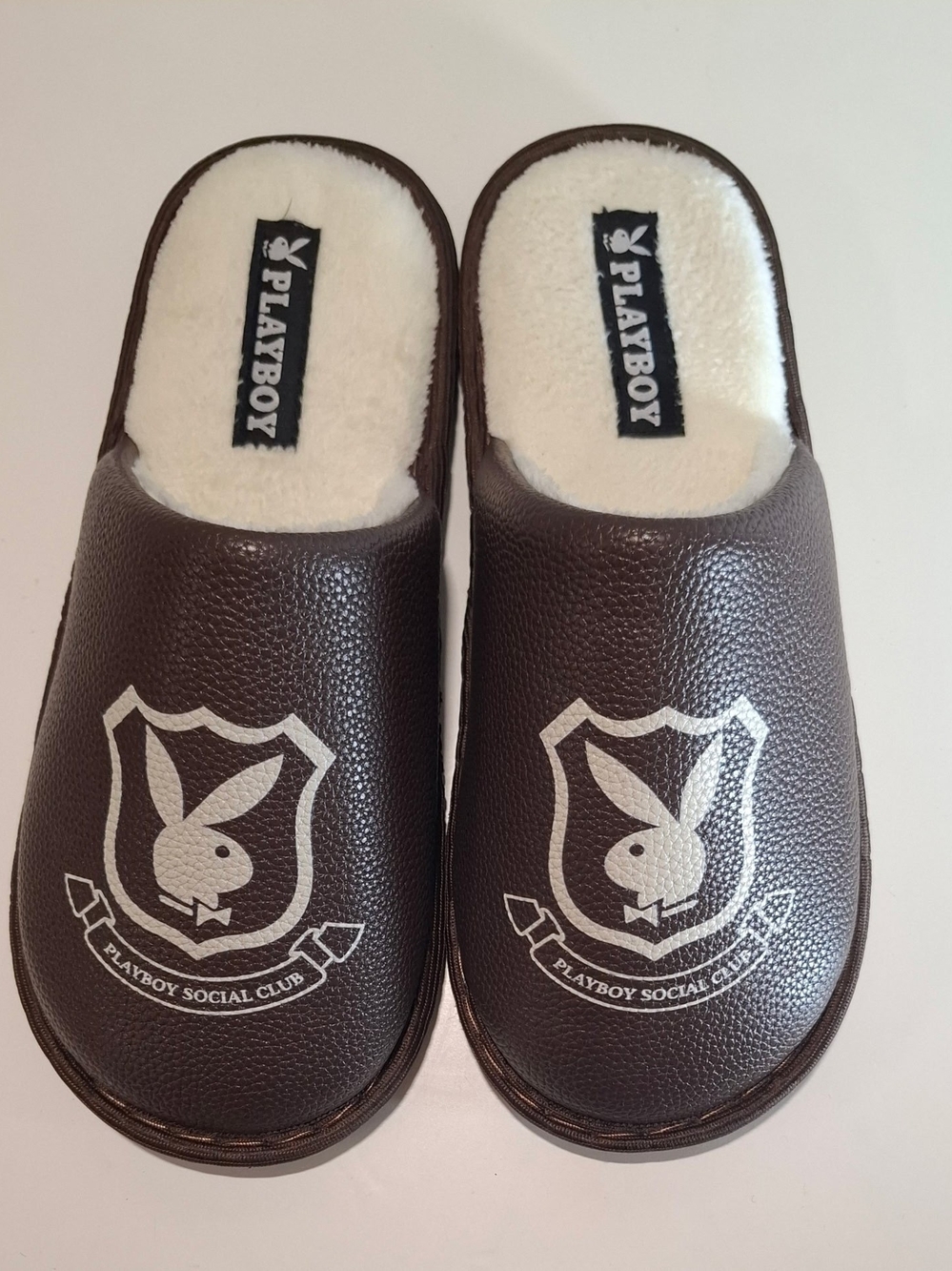 PLAYBOY Men's Brown Slip-On Loafers with White Crest - Picture 8 of 8